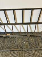 Steel Guard Rail Panel, 8 ft Length, 3 ft Height, Hinged, Welded Steel Construction, Rusted - 3