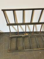 Steel Guard Rail Panel, 8 ft Length, 3 ft Height, Hinged, Welded Steel Construction, Rusted - 4