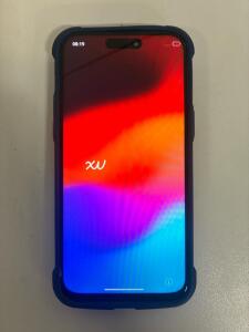 Apple iPhone 14 Pro with Triple Camera, 6.1" Display, Dynamic Island, Rugged Blue Kickstand Case