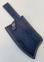 Custom Damascus-Style Hand-Forged Cleaver Knife, Hybrid Resin/Wood Handle, Leather Sheath - 2