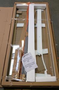 Fixed Panel Sliding Shower and Tub Door, Clear Tempered Glass, Chrome Finish, 56-60" W x 58-62" H