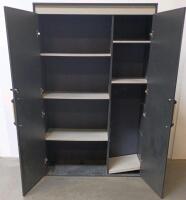 Lockable Storage Cabinet, Black Finish, Includes Key - 2