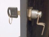 Lockable Storage Cabinet, Black Finish, Includes Key - 3