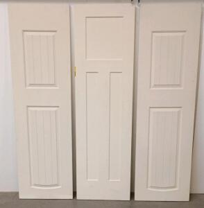 (3) Craftsman Interior Door Slab, 3-Panel or 2-Panel, 24" x 80", Hollow Core, White