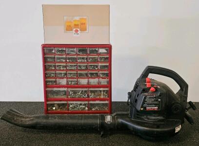 Craftsman Gas-Powered Blower/Vac, Approx. 25CC Engine, 200 MPH, 430 CFM Handheld Tool (Unable To Test - Gas Powered), Shop Small Organizer With Hardware, Love Laugh Love Electric Candles