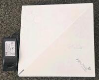 Fortinet FortiGate 60C Desktop UTM Firewall Appliance with Power Adapter (2 Total - Unable to Test), Aerohive Networks Router Appliance (Functional), Cisco Linksys Router (Functional), Lock Box, 15 Unopened Bags of Medical Tubing (Assorted Lengths), Salt - 3