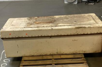 Alberta Forest Service Metal Equipment Trunk With Saw, Axe, Canteen, Tarps, 48"x18"x18"