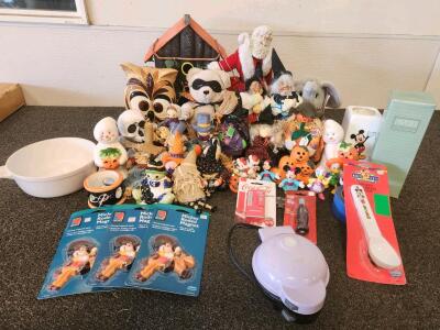 Mini Waffle Maker, Mickey Rodeo Magnets, Ice Cream Scoop, Disney Figurines, Halloween Decor, And More