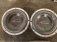 Audiobahn 10" Subwoofers, Router Plate Set, Woodworking Tools, Utility Knives, Cords & Wood Lot (Shelf B) - 7