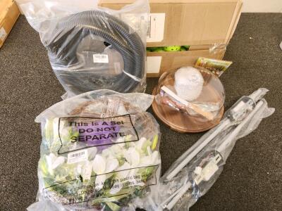 Sump Pump Hose Kit, Cake Platter Set, Easter Wreath, Pickleballs, Mounting Decor Lights