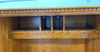 Oak Computer Armoire Cabinet With Slide-Out Desk, Media Storage & Locking Drawer, 54"x42"x23" - 3