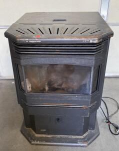 Freestanding Pellet Stove With Auger Trim And Fan Controls (Powers On)