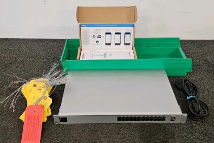 Ubiquiti UniFi USW-Pro-24-PoE Managed 24-Port PoE Switch with 2 SFP+ Ports (Ubiquiti Tested And Functional, Unable To Test Wifi Radio)