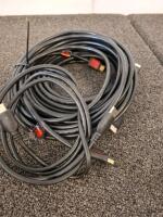 Bulk Computer AV Cable Bundle, Cherry KC 1000 Keyboard, Power Extension Cords, HDMI DVI XLR Coax - 3