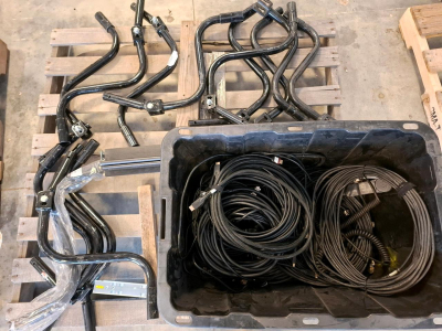 AV Mounting Brackets, HDMI & Coaxial Cables, Mixed Lengths, Black Steel Hardware