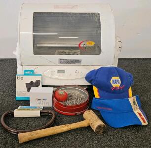 George Foreman Rotisserie Oven (Tested, Works), Tile Set, RunCam, Caps, Tools, Sewing, And More