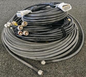 RF Coaxial 50 Ohm (N-Type), HDMI, And DVI-D Cables, 10&ndash;100 Ft, Assorted Lengths/Types
