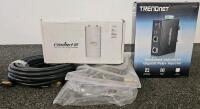 Ubiquiti Rocket M5 5GHz airMAX BaseStation + TRENDnet TI-IG30 PoE+ Injector, Cables Bundle