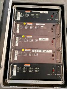 5-Unit TaasI Radio Relay/Synchronization Rack System In Gator Case, Ravenwood Asset Labeled