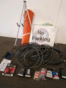 Master Lock Security Box, Projection Screen Tripod, Army NG &ldquo;No Parking&rdquo; Signs, AV/Network Cables