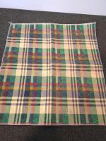 Assorted Household Linens & Drapery Items: Blue Grommet Curtains, Yellow Disposable Aprons, And Tablecloths - 10