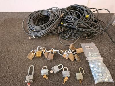 17 Master, Schlage, Kryptonite Padlocks With Keys, Chain & Hardware, Mixed Styles