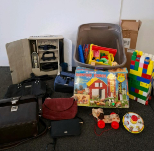 Floor Lamp (New In Box), 25 Piece Barnyard Sounds Play Set - Educational Animal Sound Toy, Vintage Kids Toys, Kerby Vacuum Accessories, And Bags