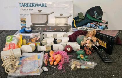 Farberware Double Burner (Tested, Works), Safety 1st Kit, Air Wick Warmers, Toys, Zelda Tin