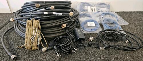 Monoprice Cat5e Patch Cables, Brother AD-24ES Adapter, RF Coaxial Cables, Accessories Bundle