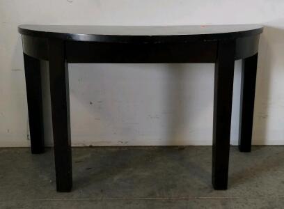 Demilune Console Table With Drawer, Dark Espresso Finish, 36" W x 18" D x 20.5" H