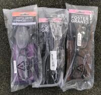 12 Foster Grant & E-Z Reader Reading Glasses +2.5 To +3.25 Strength, Cases Included, New - 5