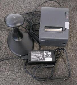 Epson TM-T88V M244A Receipt Printer & Honeywell Voyager 1400g Barcode Scanner Set (powers on)