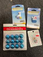 Assorted Easter Bunny Figurines, Themed Cushions, Ornaments & Flatware Lot - 5