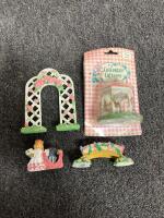 Assorted Easter Bunny Figurines, Themed Cushions, Ornaments & Flatware Lot - 8