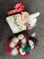Assorted Easter Bunny Figurines, Themed Cushions, Ornaments & Flatware Lot - 9
