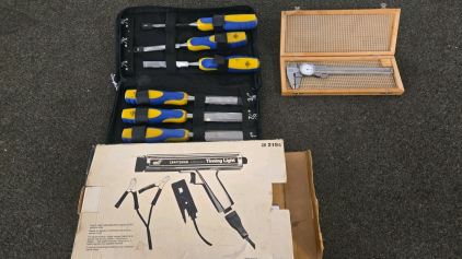 Cummins 6-Piece Woodworking Chisel Set, 1/4"&ndash;1", Steel Blades, Pouch