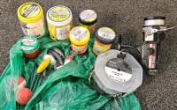 Fishing & Boating Gear Bundle: 5 Life Jackets (Jobe, SGL, Gladiator), Shakespeare GX240 Reel, Ammo Box - 2