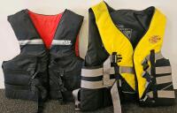 Fishing & Boating Gear Bundle: 5 Life Jackets (Jobe, SGL, Gladiator), Shakespeare GX240 Reel, Ammo Box - 5