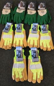 Liberty Glove & Safety Work Gloves Latex-Coated, Leather Palm