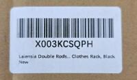 Laiensia Double Rod Garment Rack, W/ HooperBriwght Cilindrical Lamp - 4