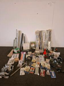Large Mixed Hardware Lot &ndash; Cam Locks, Hinges, Casters, Brackets, Latches, DIY Workshop Supplies. ( shelf A)