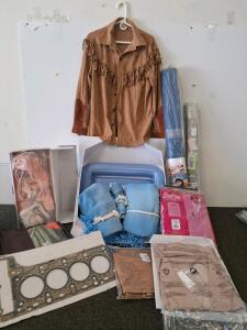 Amazon returns lot! Realistic baby doll,women's tops, comforter, stitch kids area rug and more