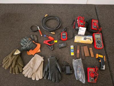 Heavy-Duty Leather & Suede Work Gloves, Mixed Sizes, Lined & Unlined, 4 Pairs, Safety & Standard Cuff