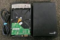 Seagate SRD00F2 USB 3.0 Enclosure w/ WD1001FALS 1TB SATA 7200RPM 32MB 3.5" HDD & Cable (Seagate Functional, Internal Hard Drive Untested)