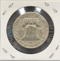 1952 Franklin Half Dollar, 90% Silver, Benjamin Franklin, Liberty Bell, Philadelphia Mint - 2