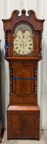 Antique J. Lowe Longcase Clock, Circa 1820&ndash;1840, Darwen, England 90&rdquo;x24&rdquo;x10&rdquo;