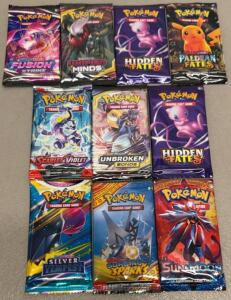 Lot Of 10 Pok&eacute;mon Booster Packs Reproduction Replicas