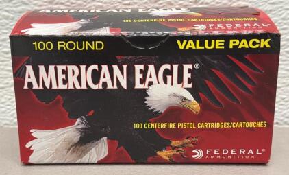 American Eagle 45 Auto AE45A100, 230 Grain FMJ, 100 Rounds, Lot# 052K143V61144