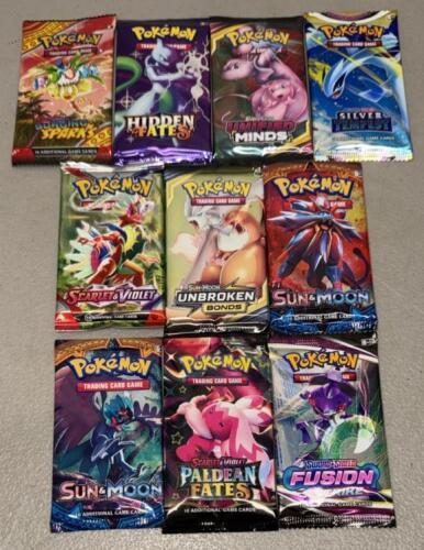 Lot Of 10 Pok&eacute;mon Booster Packs Reproduction Replicas
