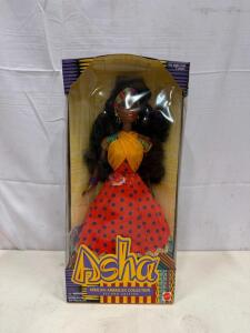Mattel Asha Doll African-American Collection Second Edition 1994, 11.5" Vinyl, NRFB